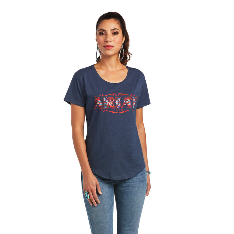 Ariat T-Shirts Damen - Sonora Logo Navy ( UFVTB-3468 )